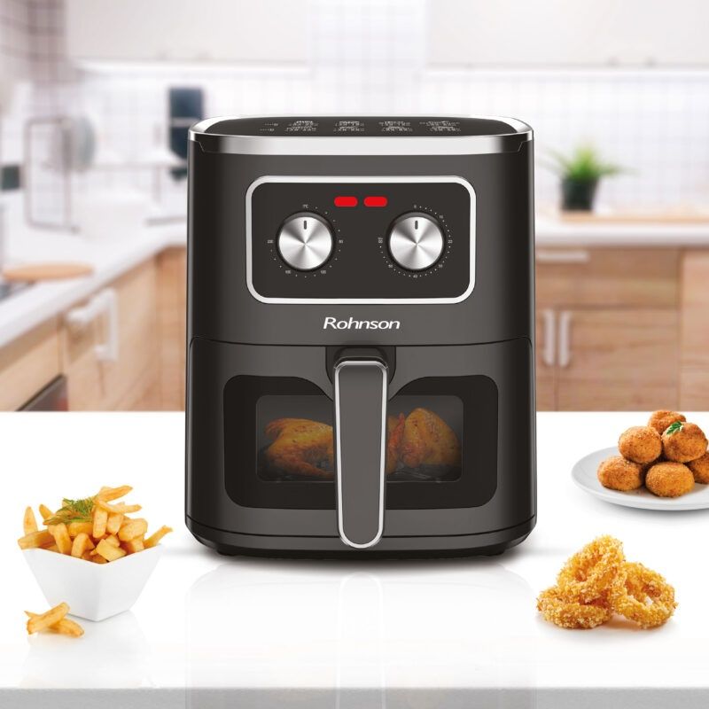 Нов 6 литров фритюрник с горещ въздух Rohnson AirFryer R-2801