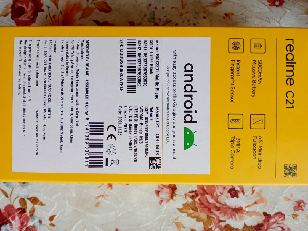 Продавам смартфон Realme c21