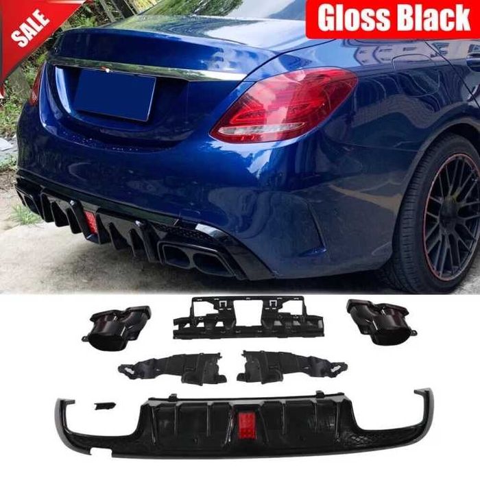 ДИФУЗЬОР с накрайници BRABUS OPTIK за Mercedes C-CLASS W205 / S205