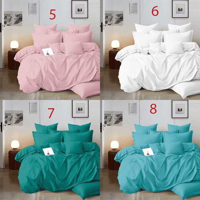 Lenjerii de pat damasc pentru pat dublu 2 persoane Sonia finet 6 piese