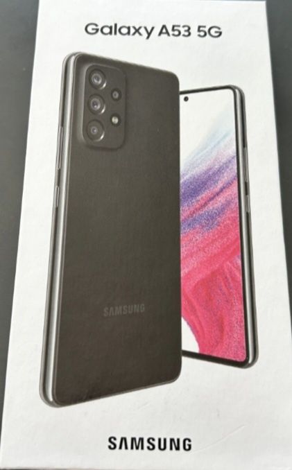 Продавам чисто нов Samsung A 53 5G+оригинално бързозарядно"Samsung ".