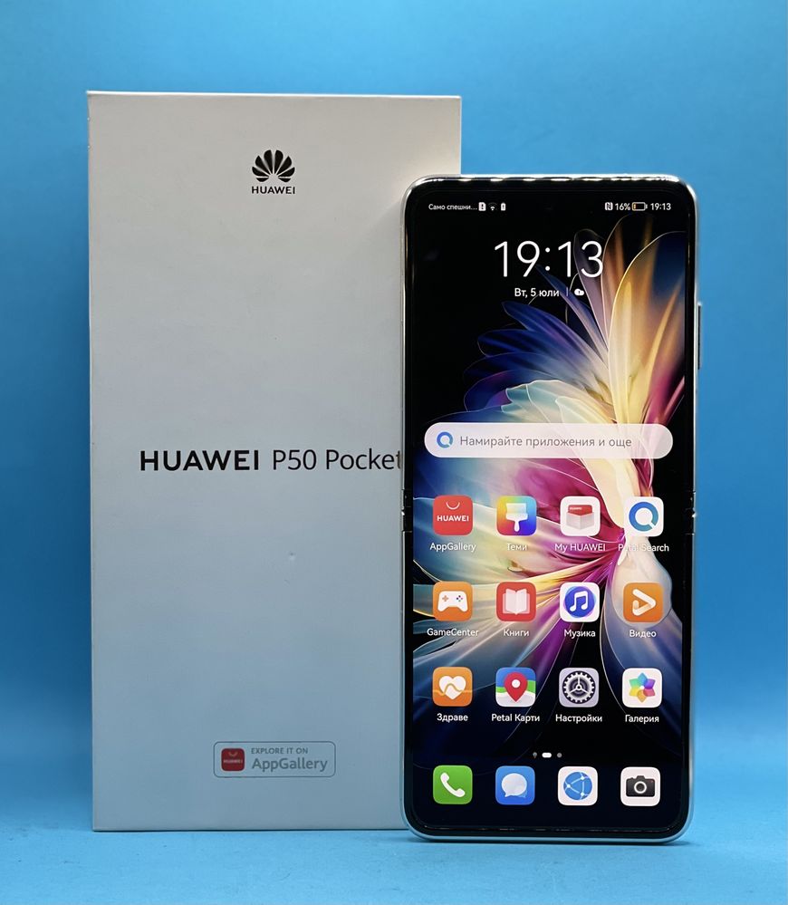 ГАРАНЦИОНЕН!!! Huawei P50 Pocket 256GB 8GB RAM Dual