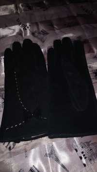 Дамски елегантни черни ръкавици