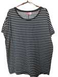 Дамска тениска на райета H&M Divided, 100% памук, Черна, XS