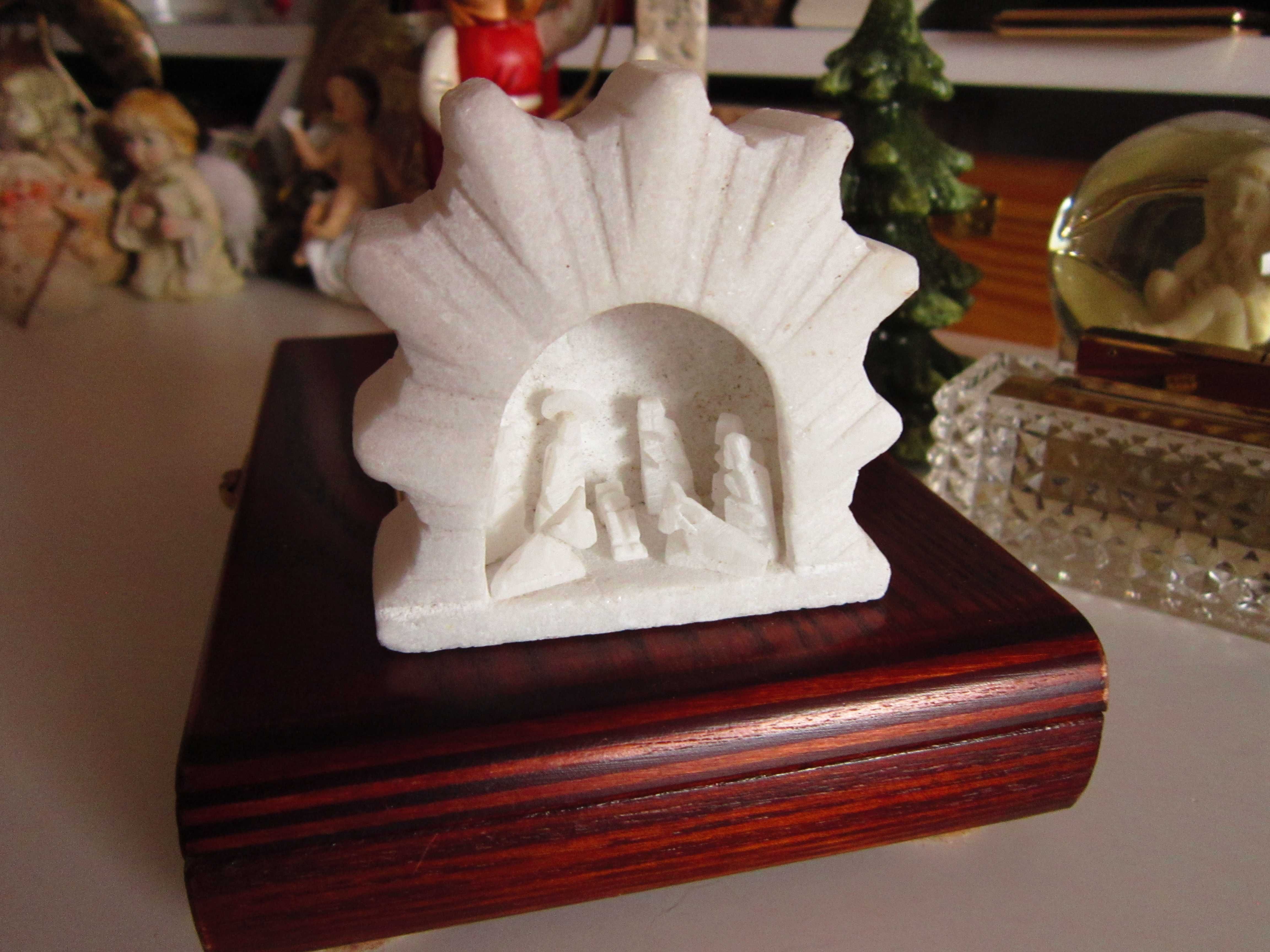 cadou rar Scena Nasterii miniatura sculptura alabaster Germania'70