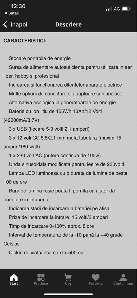 Stație de energie portabila