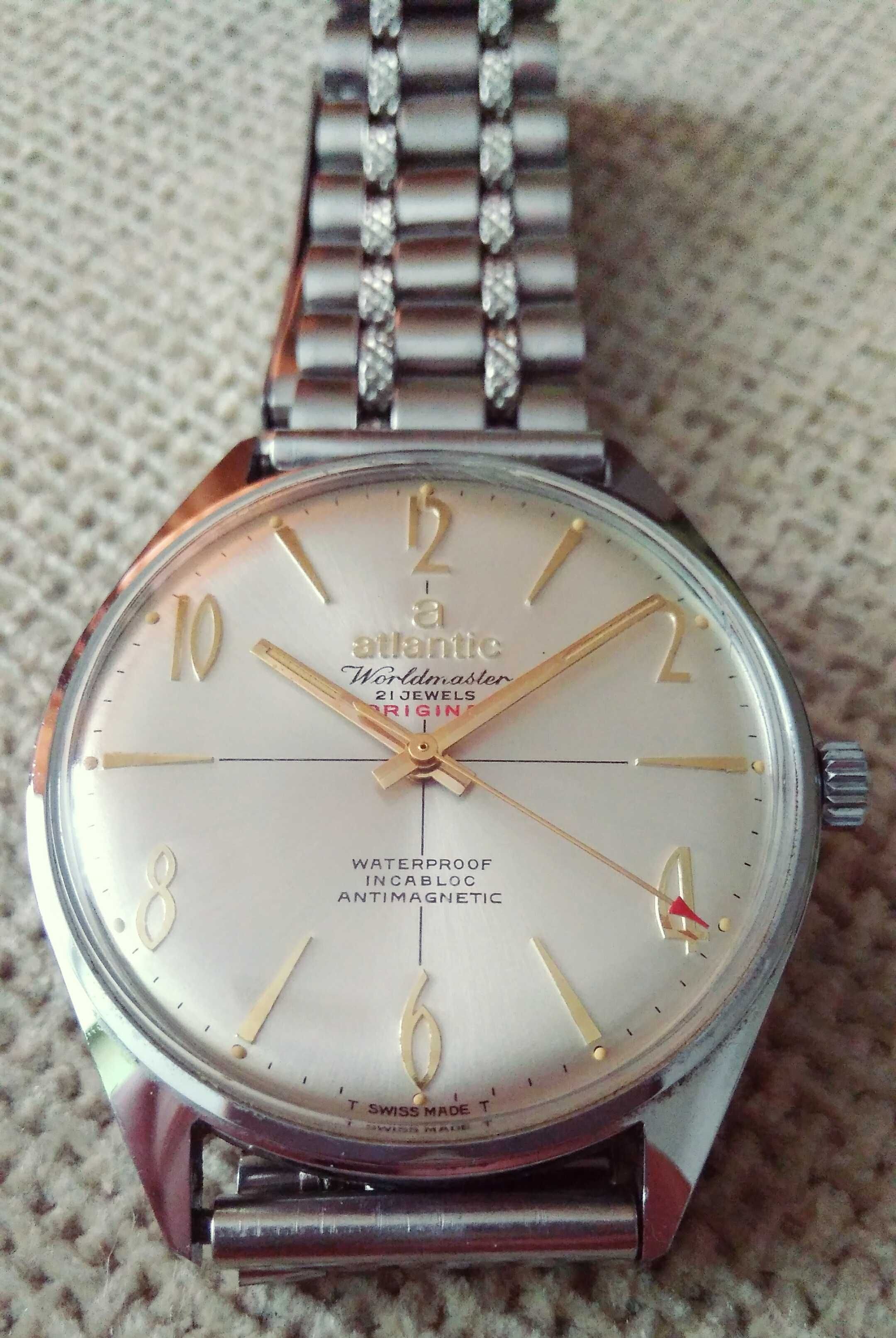 Луксозен мъжки ръчен часовник ATLANTIC Worldmaster Swiss.