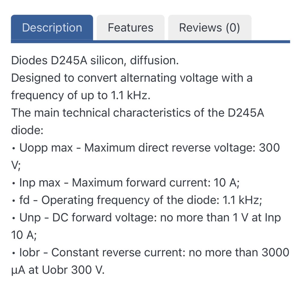 Diode de putere in stare buna