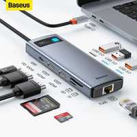 Концентратор Baseus USB C 9in1 PD 4K HDMI для MacBook iMac Адаптер хаб