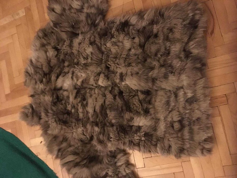 палто от сребърна лисица