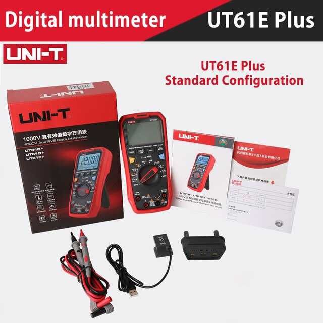 Мультиметр UT61E Plus профессиональный цифровой тестер Uni T, True RMS