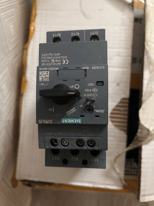 Автоматический выключатель защиты двигателя