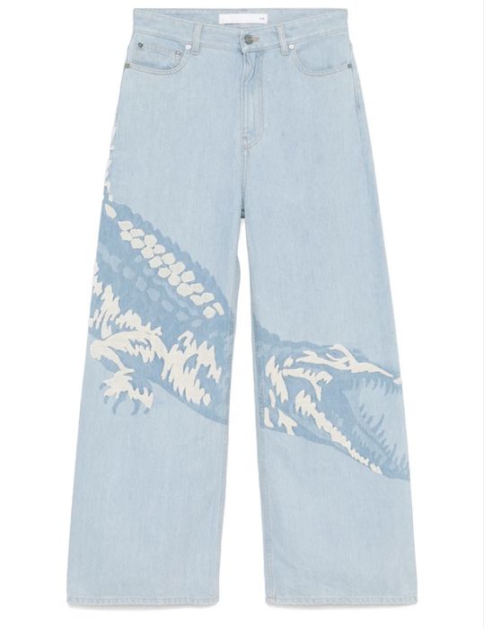 Crocodile-motif jeans Lacoste