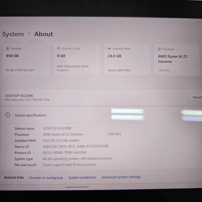 Consola portabila ASUS Rog Ally X 2025 1TB/24Gb Ram Zeus Amanet Vitan