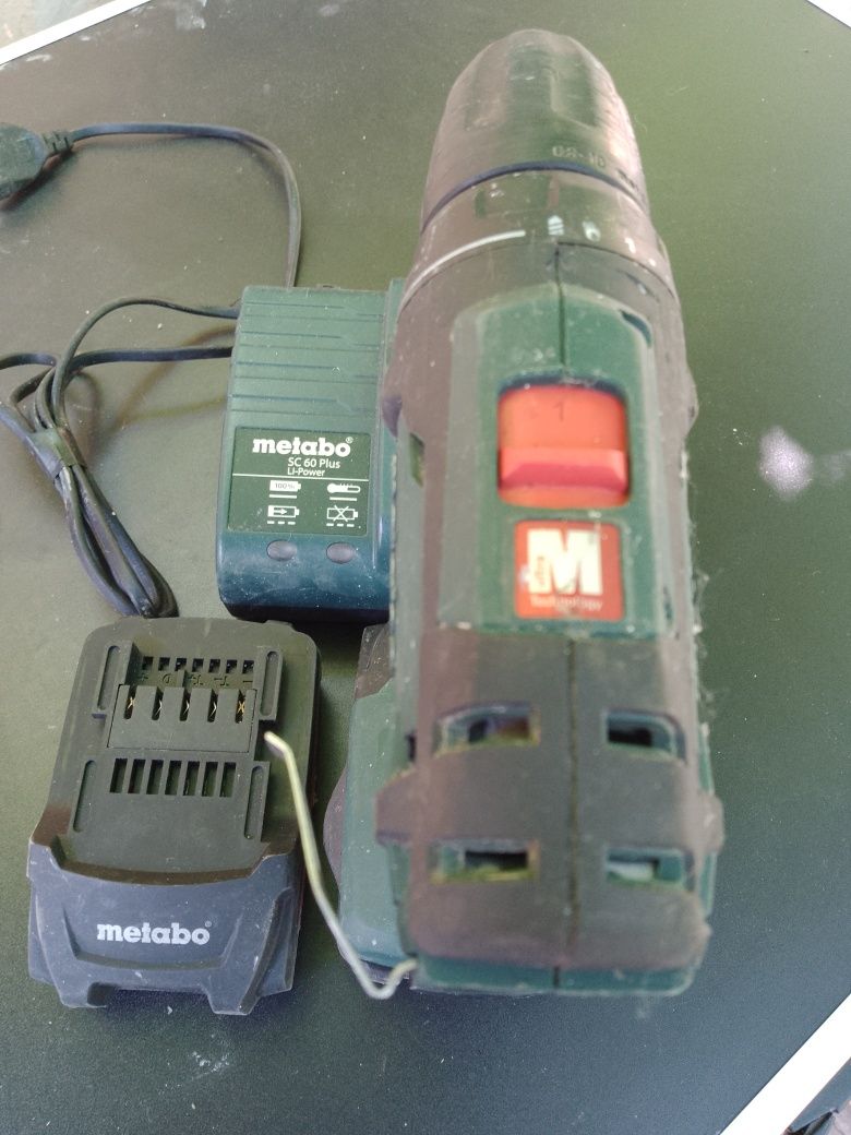 Metabo BS 18-винтоверт, зарядно и две батерии