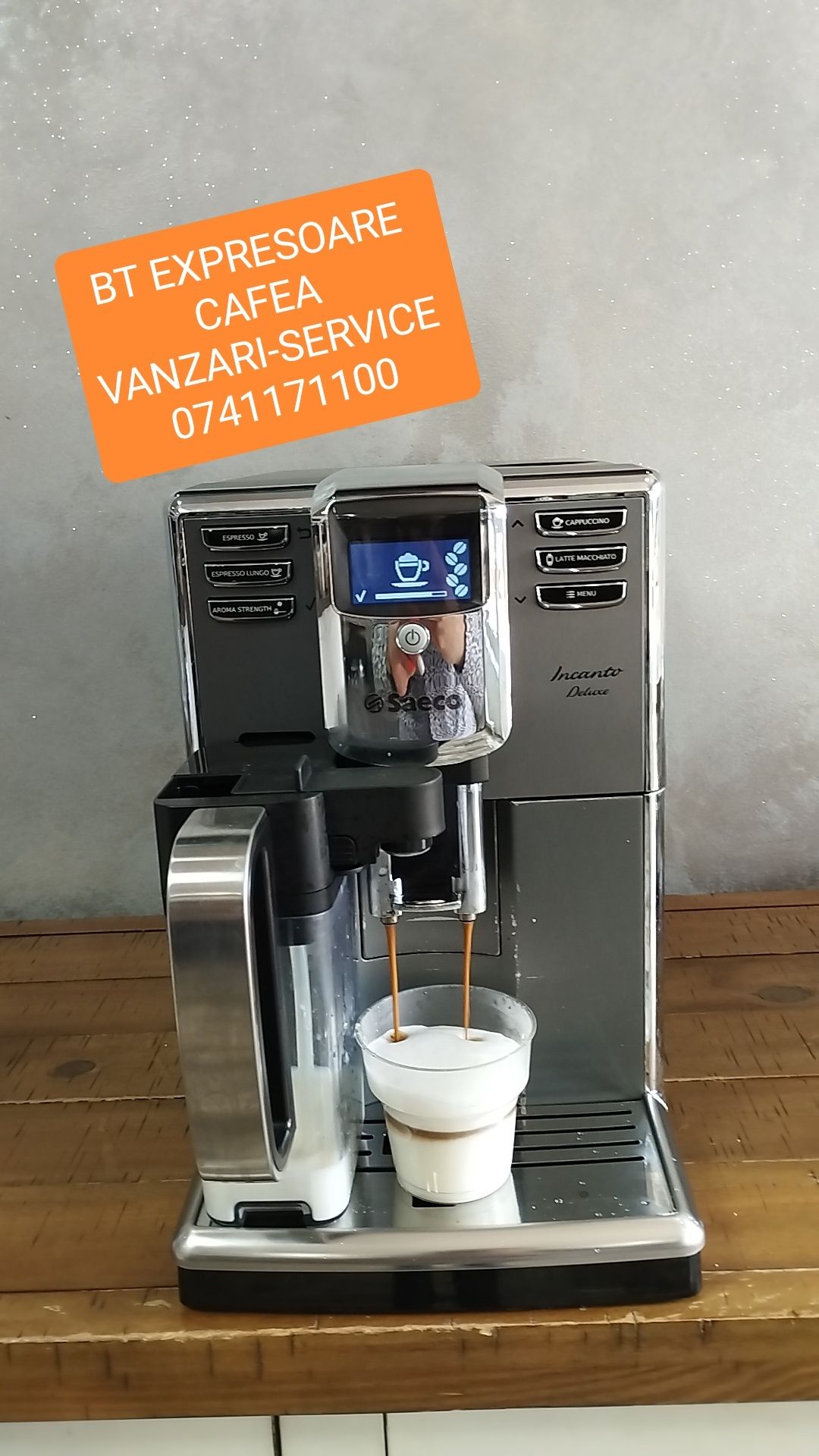 Aparat espressor de cafea Saeco Incanto Cappuccino transport gratuit