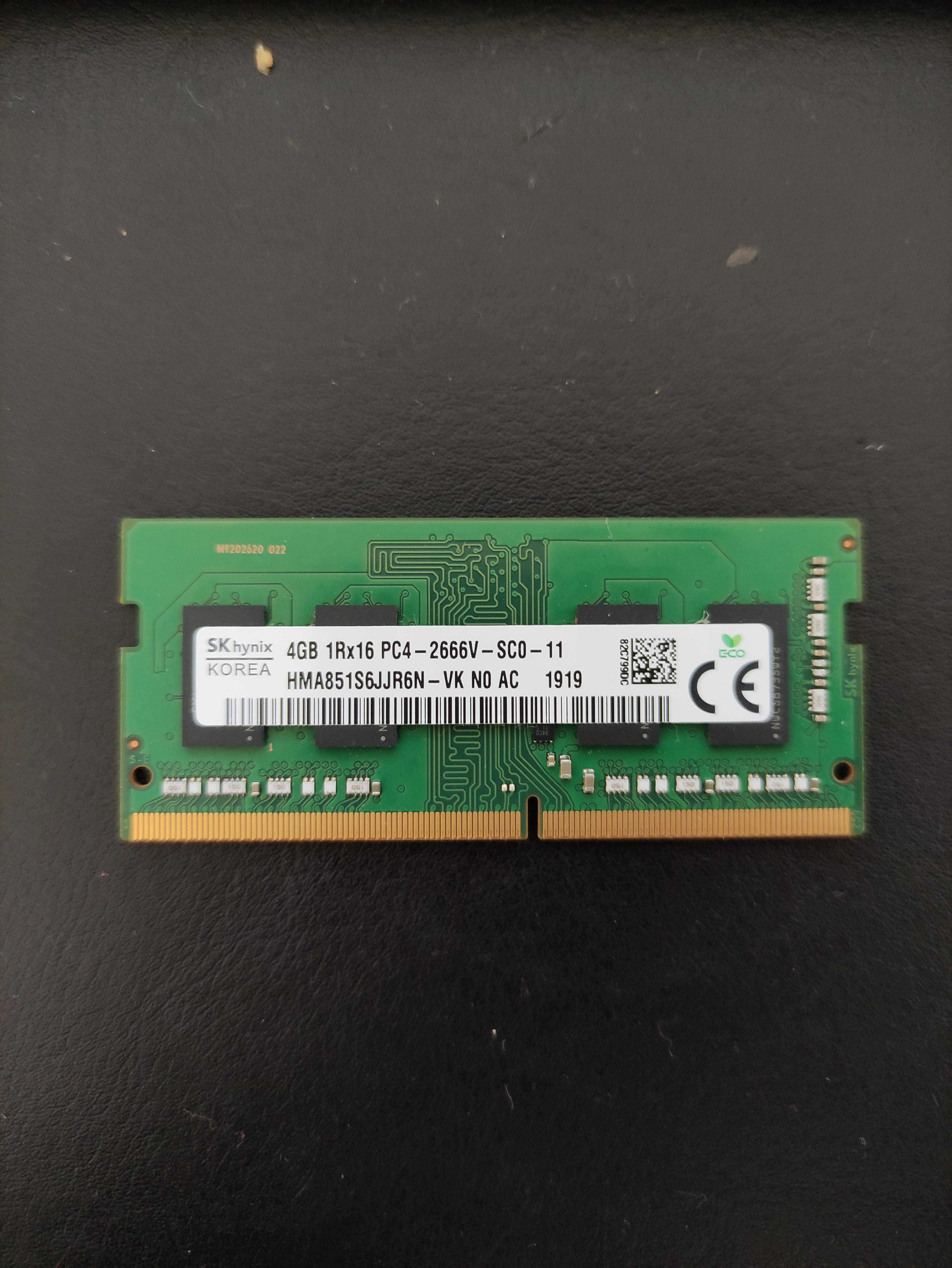 Memorie Laptop SK Hynix 4GB 1RX16 DDR4 SO-DIMM 2666MHz CL22 1.2V