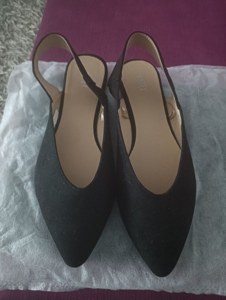 Espadrile negre piele întoarsă Nr 37