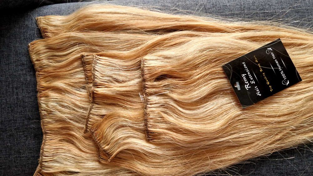 Русо на кичури 100% естествена коса