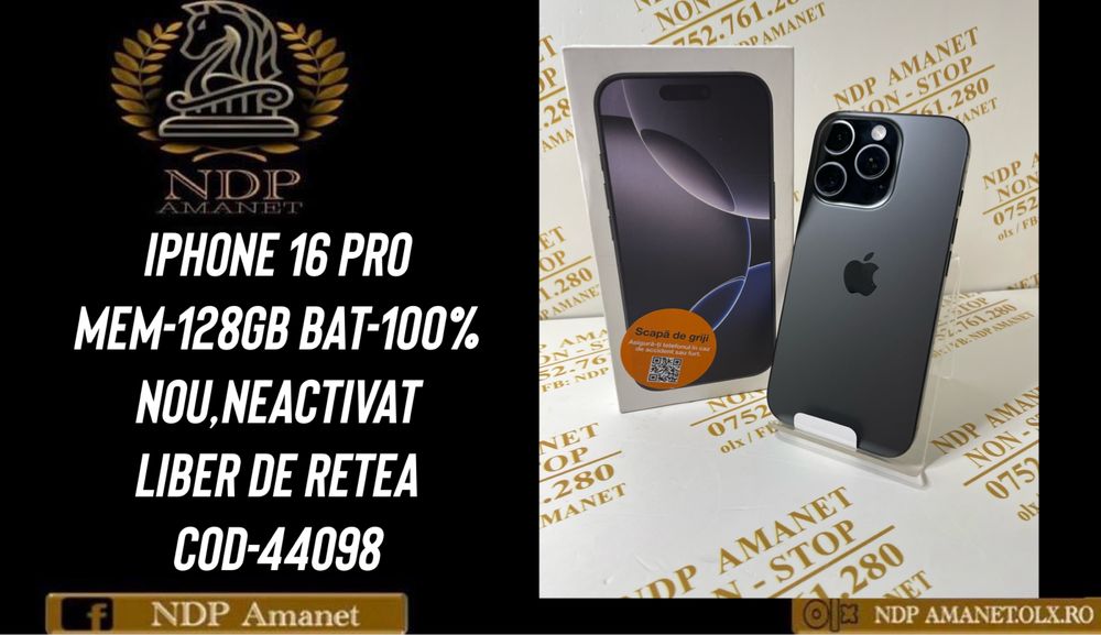 NDP Amanet Braila Iphone 16 Pro 128gb (44098)