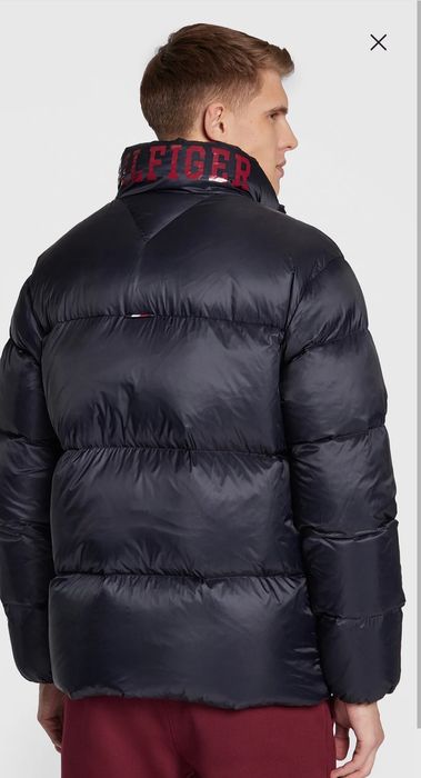 Barbour/Tommy Hilfiger с пух и пера  с 2 лица Л размер  мъжко яке