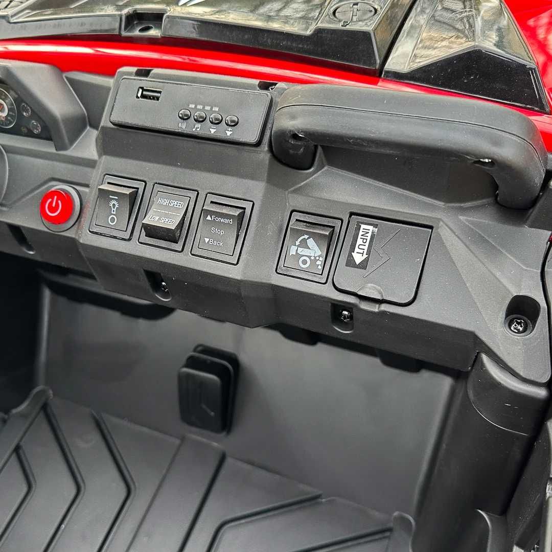 UTV electric Gladiator pt  2 copii, bluetooth, roti moi EVA180W, 12V