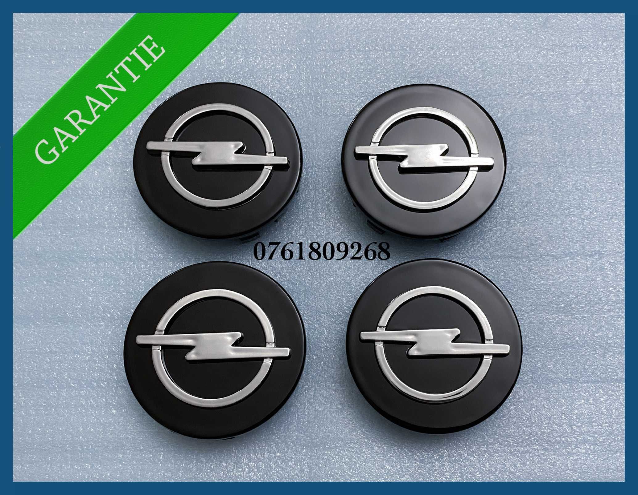 Set 4 capace negre 58mm jante aliaj Opel