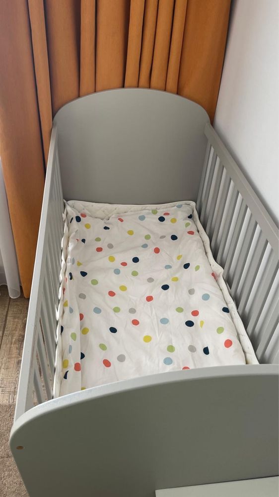 Patut Ikea 120/60 cu 3 sertare -( 2 trepte) in STARE  FOARTE BUNA