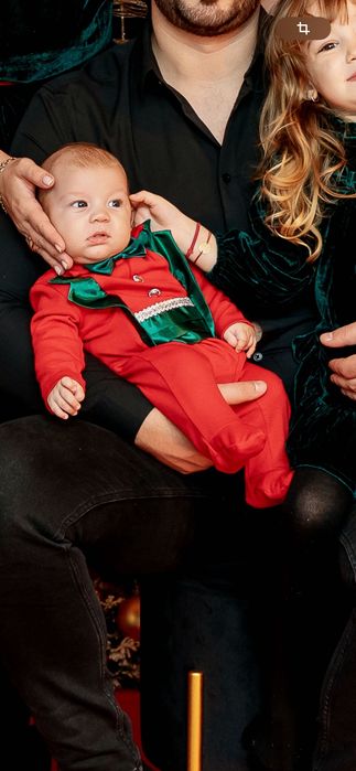Costum spiriduș bebe de Crăciun 0-3 luni