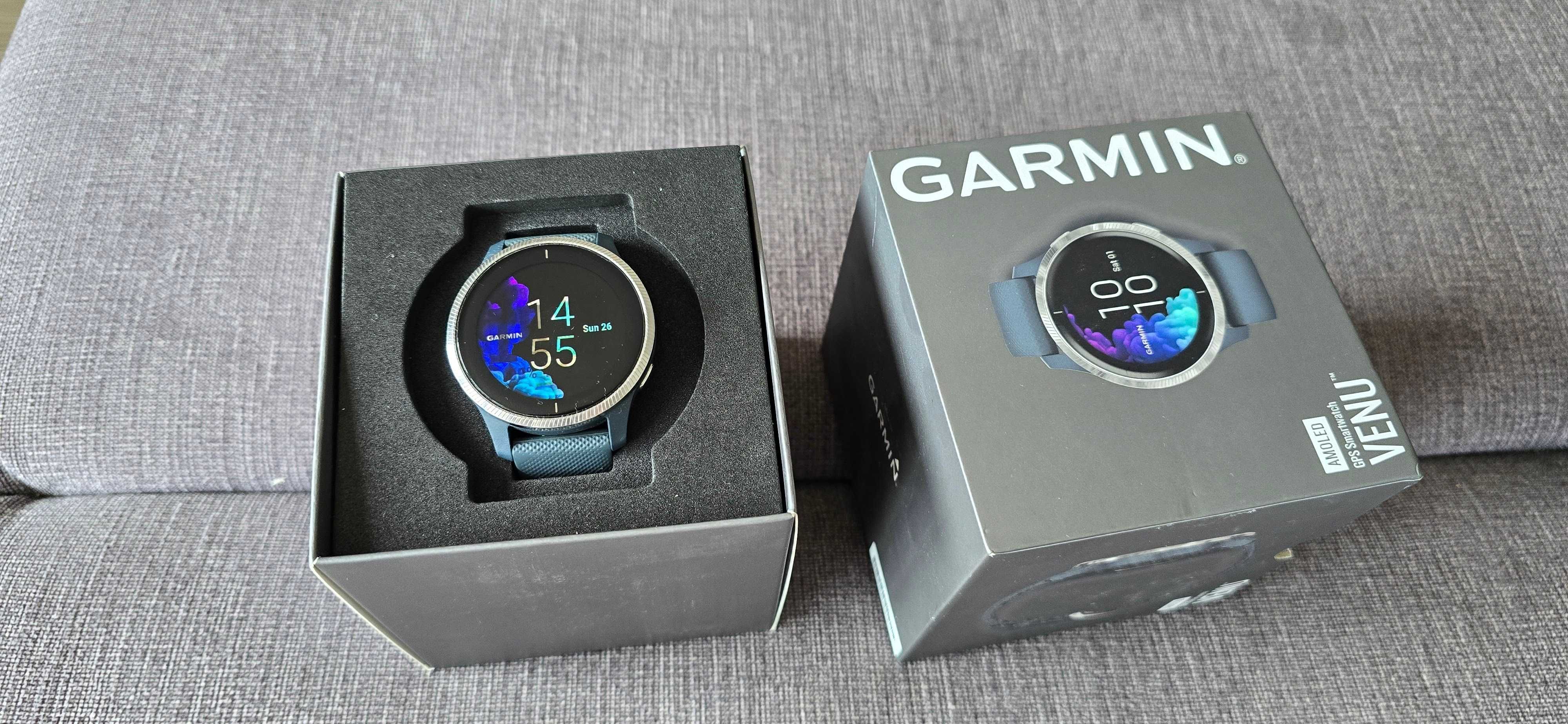 Smartwatch Garmin Venu, Blue Granite/Silver, cutie
