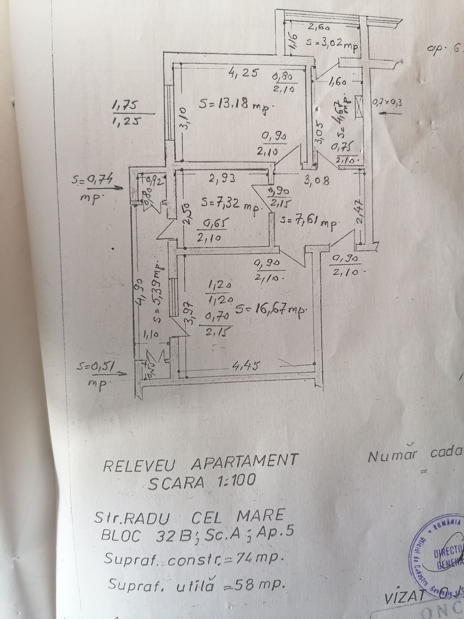 Apartament 2 camere decomandat construit in'83