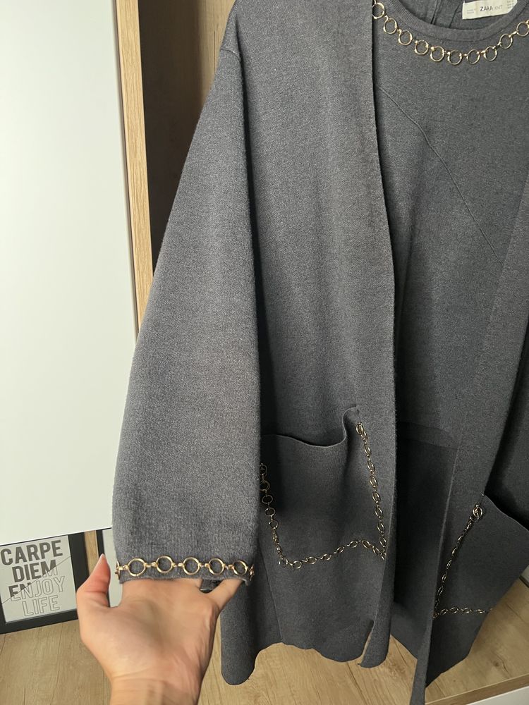 Set Zara Knit tricou si jacheta marimea S-M