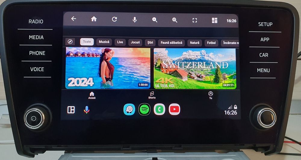 MIB2 Skoda Octavia 3, unitate+display 8 inch, App Connect