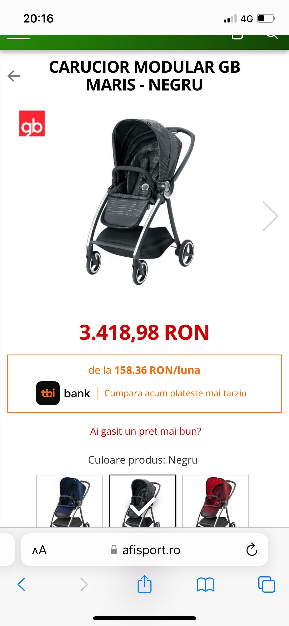 Cărucior Gb Maris Lux nou 2 in 1