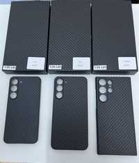 Husa Ultra Slim Kevlar Carbon Neagra - Samsung S21,S22,S23,Plus,Ultra