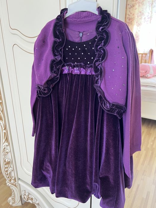 Бархатное платье для девочки