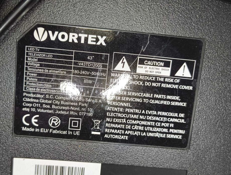 Televizor LED Smart VORTEX V43TD1200S, Ultra HD 4K, 109 cm