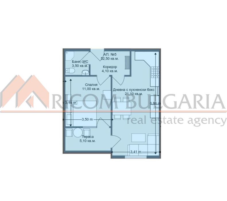 2-стаен в Варна-Бриз площ 61
