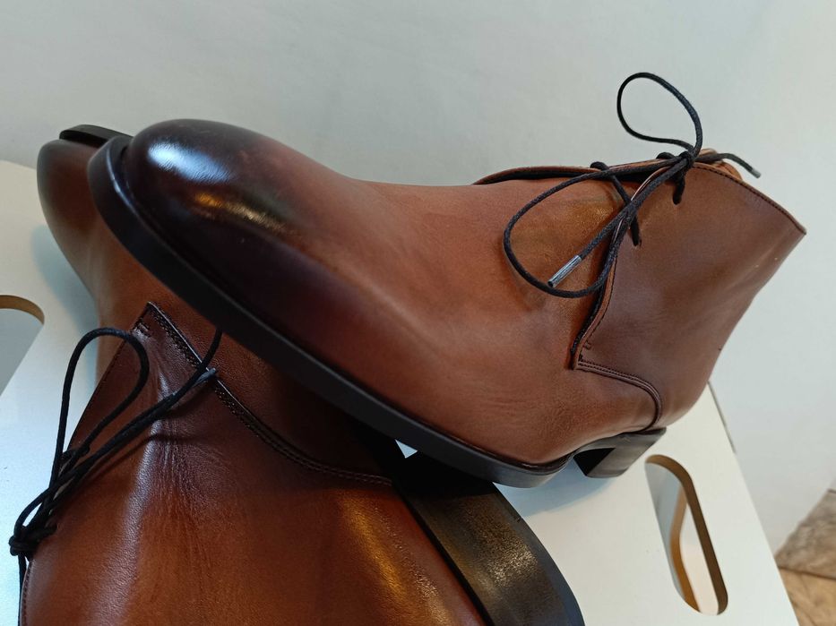 Ghete lace up 45 45.5 de lux lucrate manual Ortiz & Reed NOI piele nat