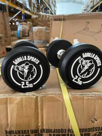 Set gantere fixe 5 kg Gorilla Sports ( 2x2,5kg )