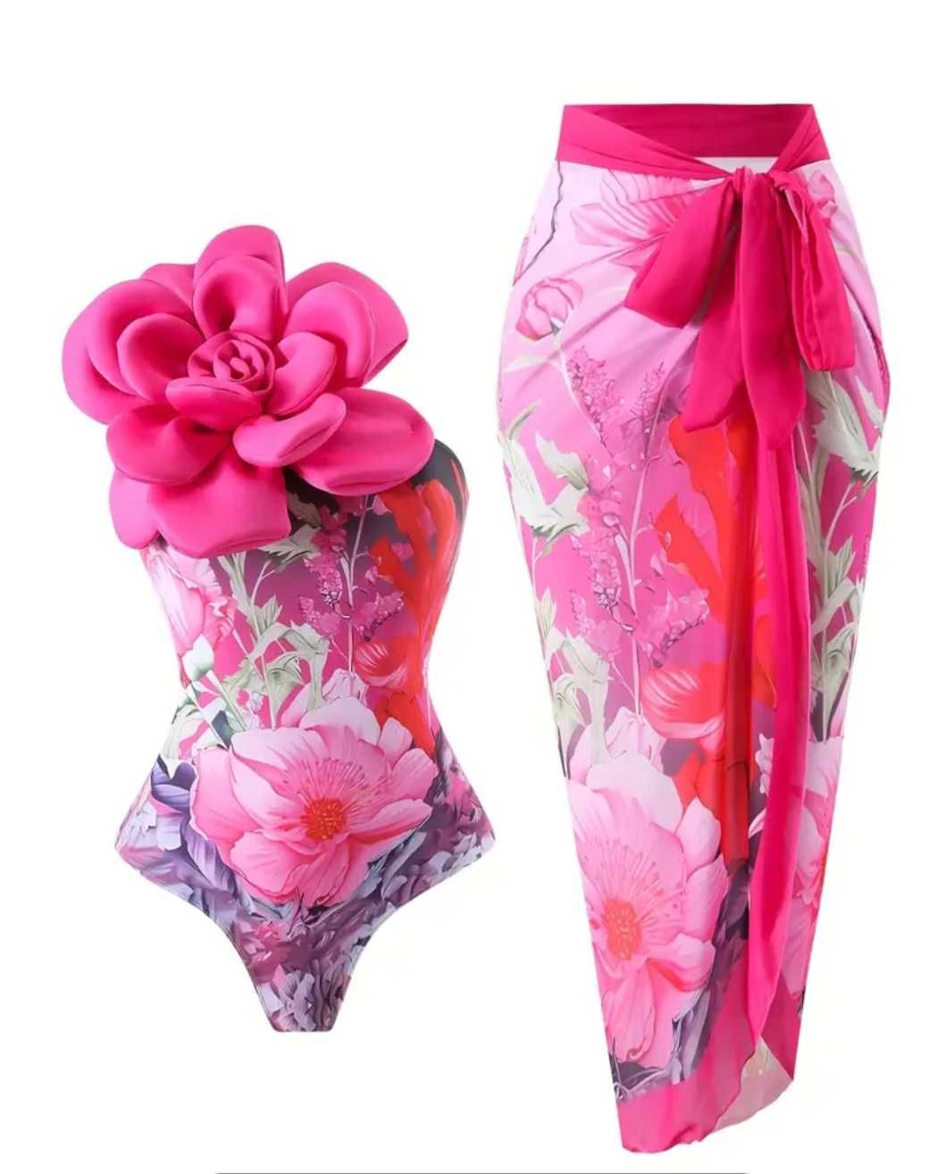 Costum de baie roz M