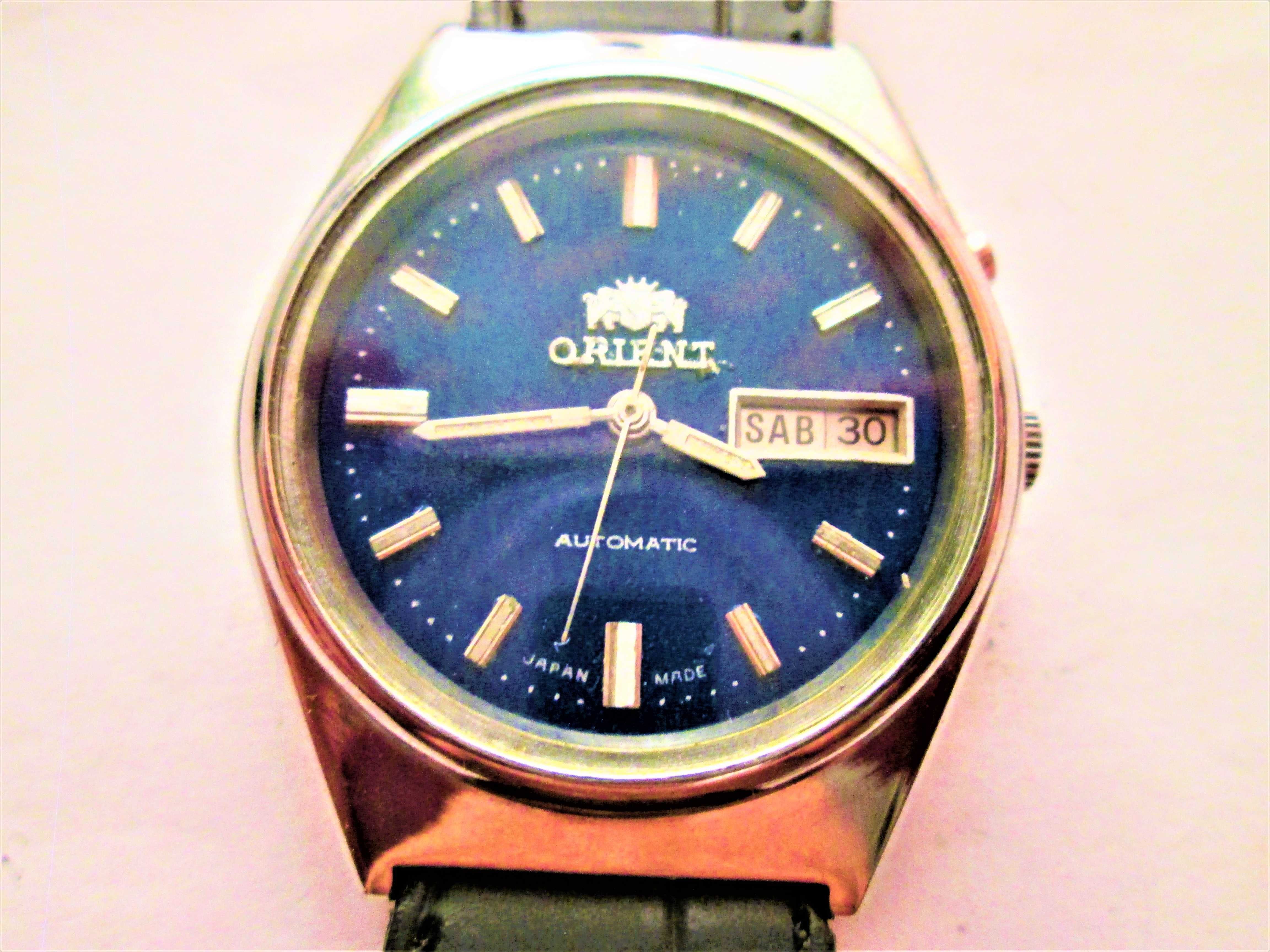 ceas Orient Automatic cadran albastru