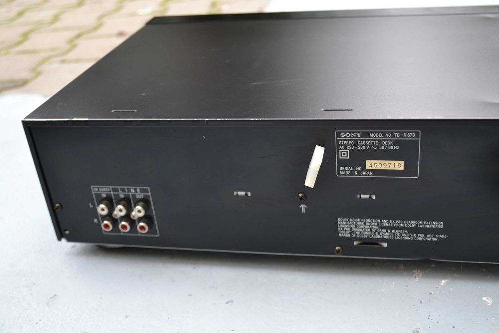 Deck Sony TC K 670