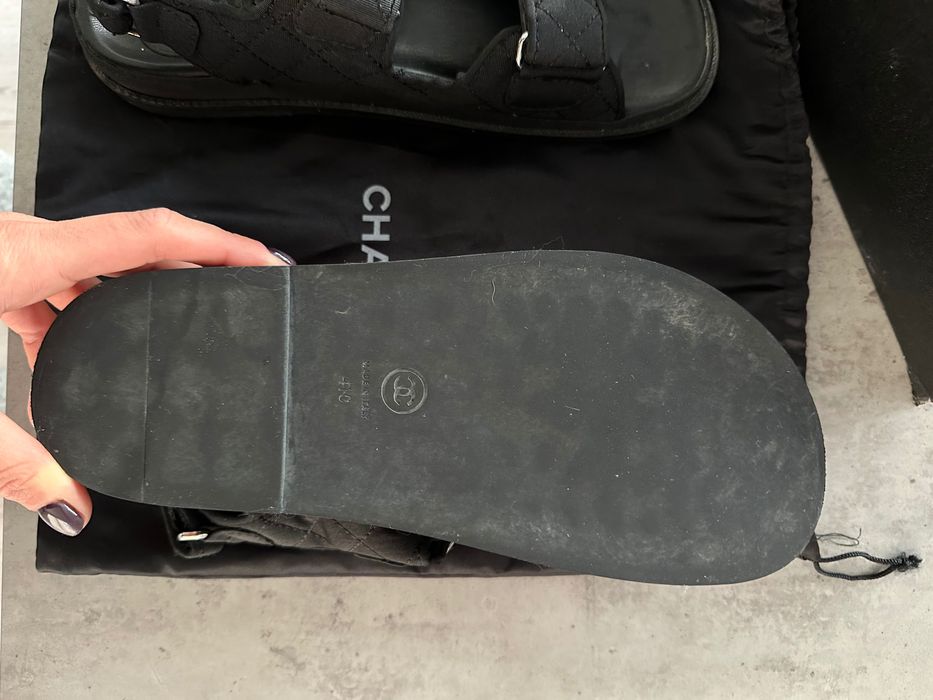 Черни сандали Chanel