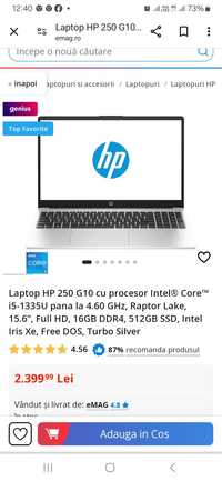 Laptop HP 250 G10 intelcore i5-1335U 16GB DDR4 512GB SSD