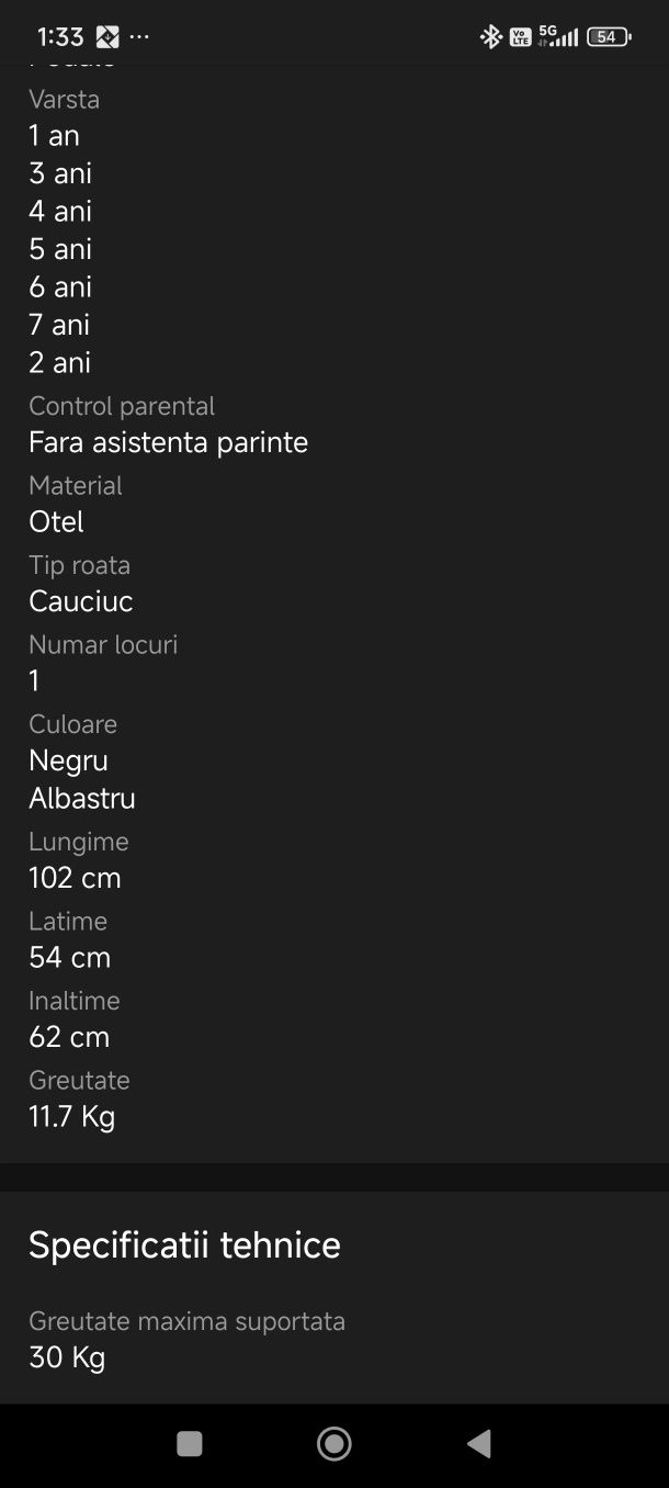 Kart cu pedale pentru copii, aproape nou