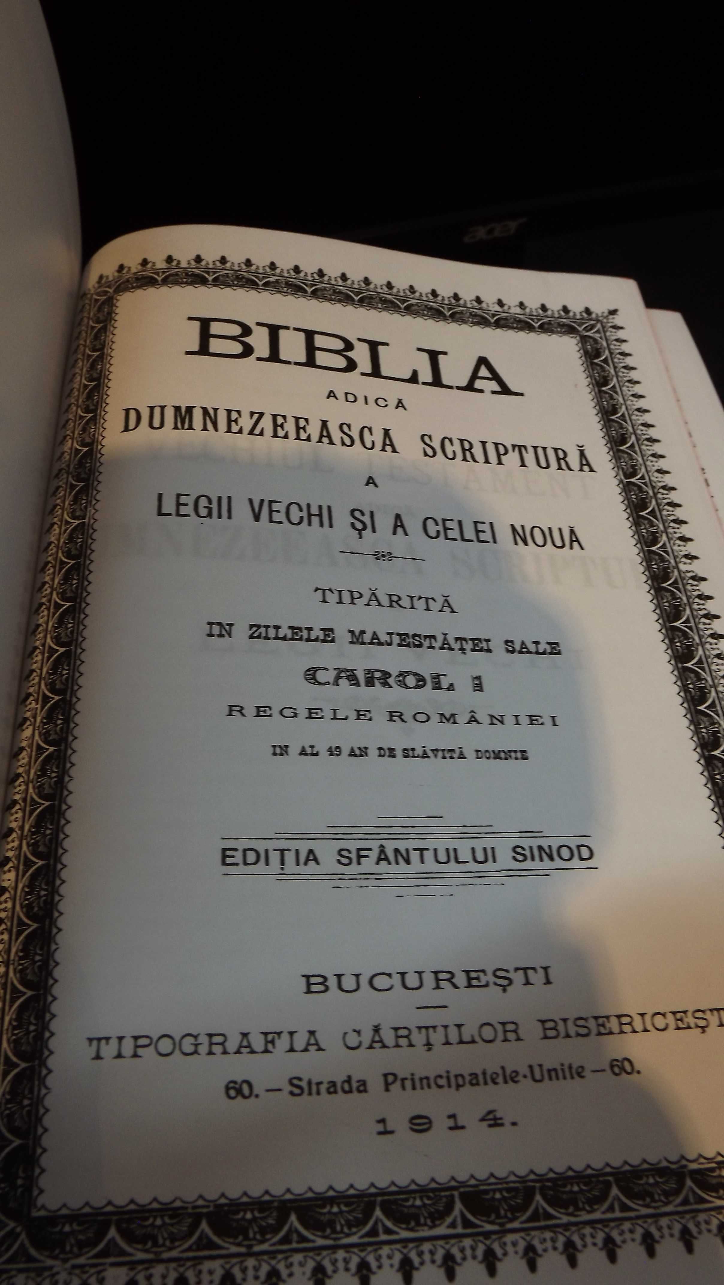 Biblia 1914 legata in piele naturala