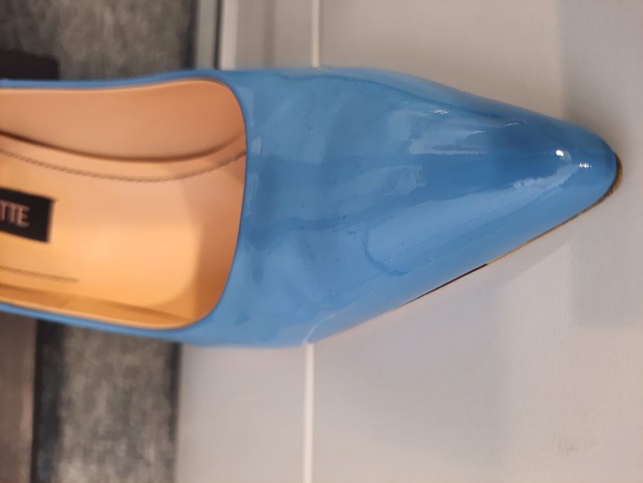 Pantofi Musette piele lacuita bleu