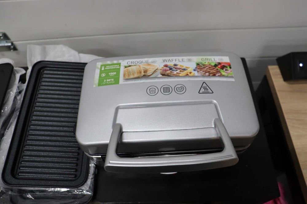 DOMO 3-в-1 мултифункционален уред – гофрети, грил и тостери