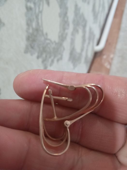 Серьги 583 проьы 6.5 грамм ручная работа.